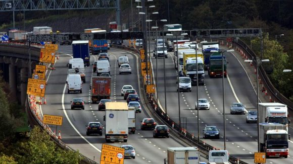 roadworks on a motorway