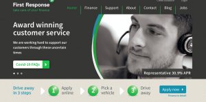 First Response Finance website screenshot 27 Jan 2021