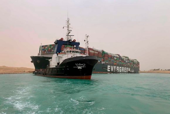 A ship has blocked the Suez Canal