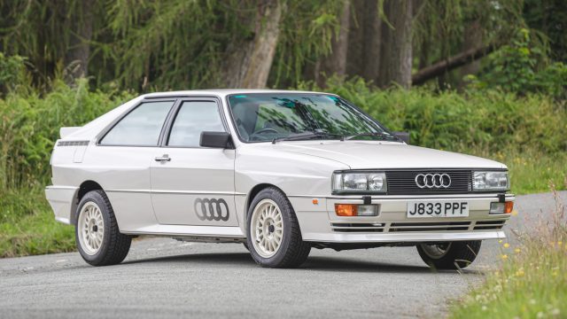 World record priced Audi Quattro parked in a rural location