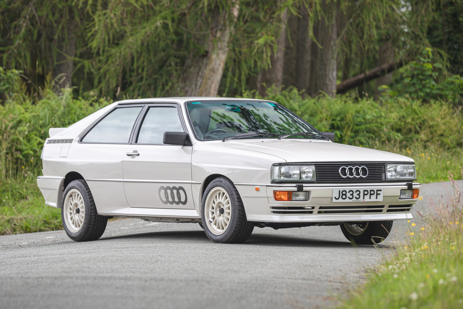 World record priced Audi Quattro parked in a rural location