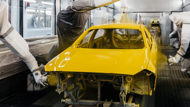 BMW car in the paintshop