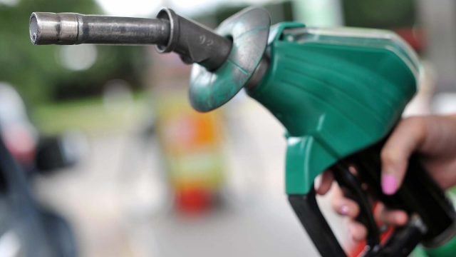 Close up image of a petrol pump nozzle
