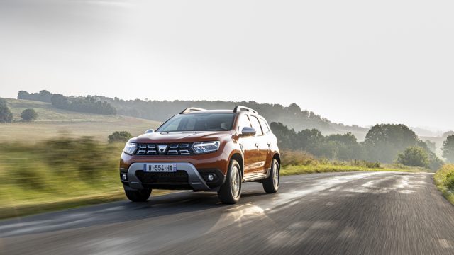New Dacia Duster driving on a country road