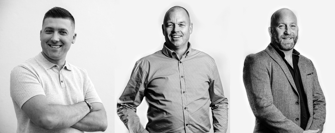 Danny Page, left, Andy Poole, centre, and Chris Moore of Haydock Stock Finance