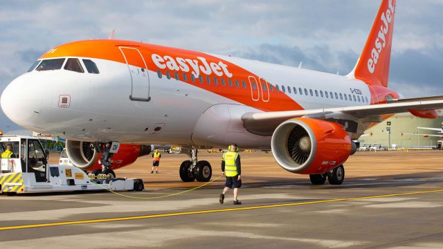 EasyJet plane via PA