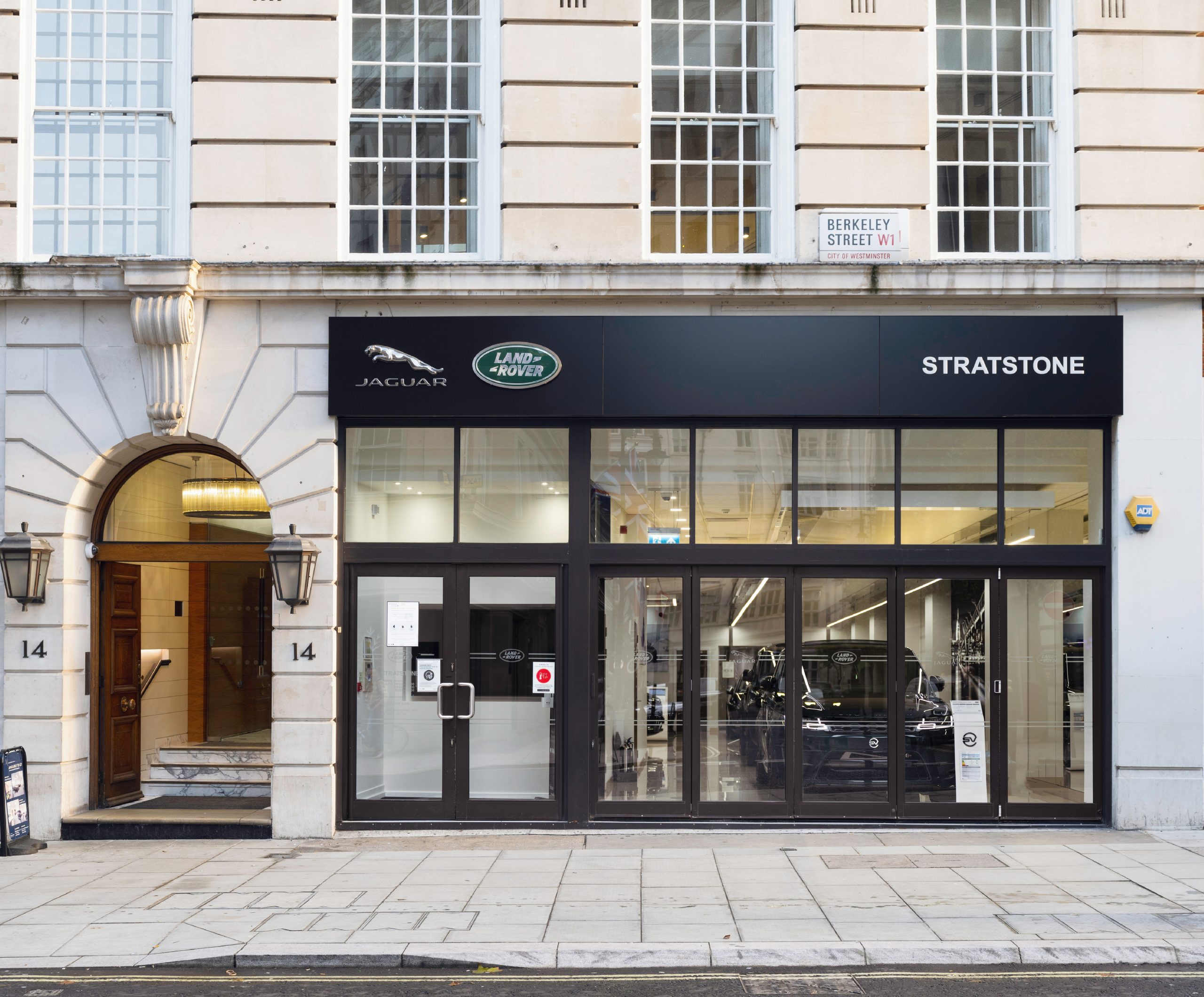 Stratstone's flagship Jaguar Land Rover dealership in Mayfair to