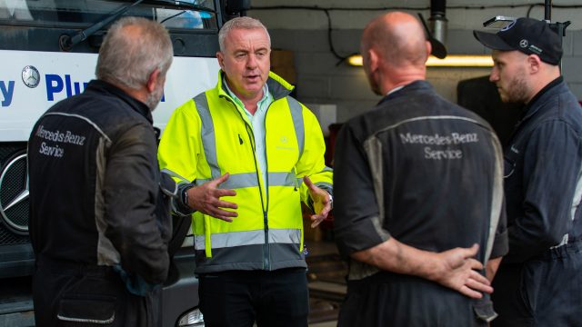 Steve Bridge, MD of eStar, chats with staff