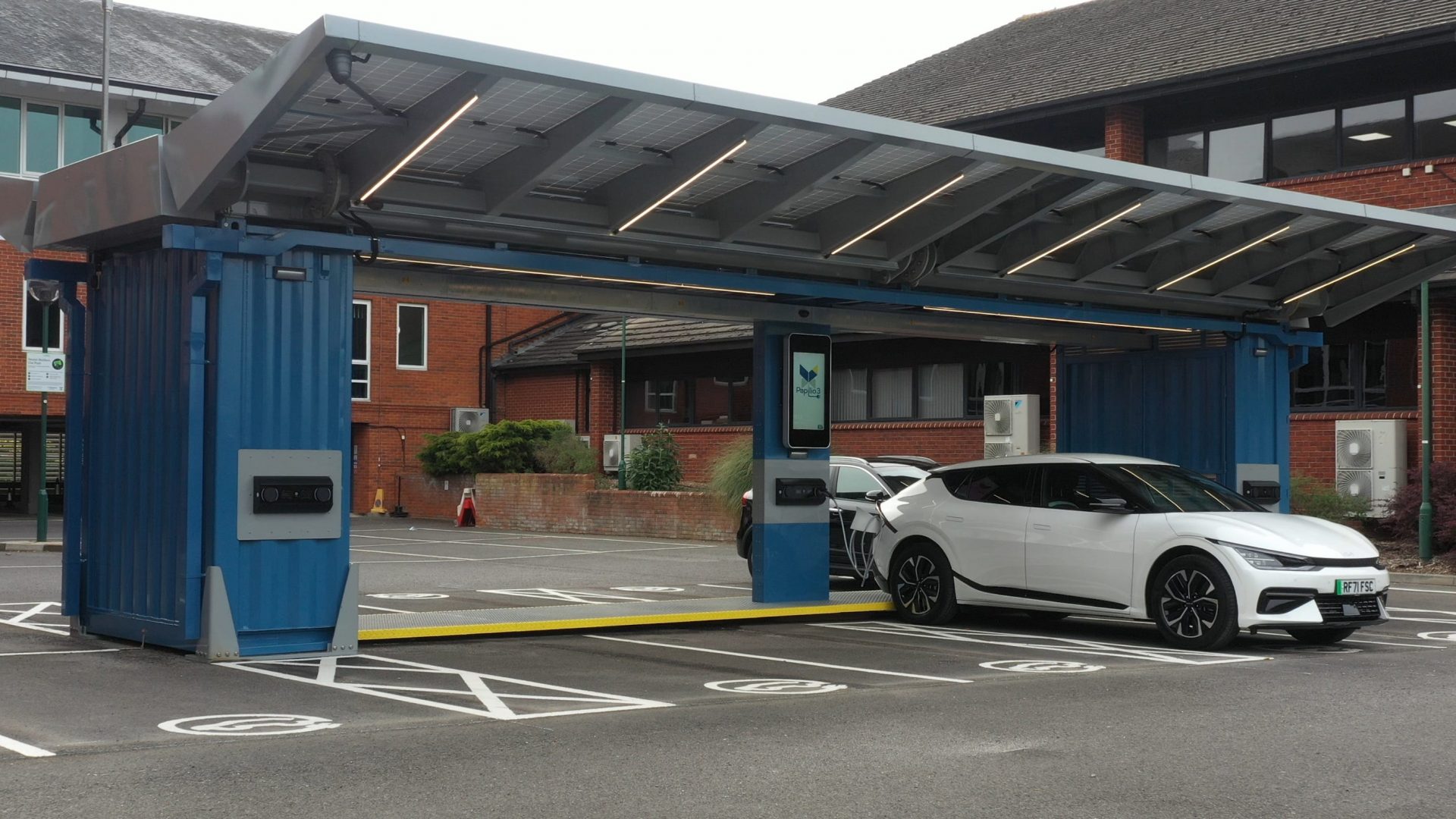 pop up solar panel EV charger