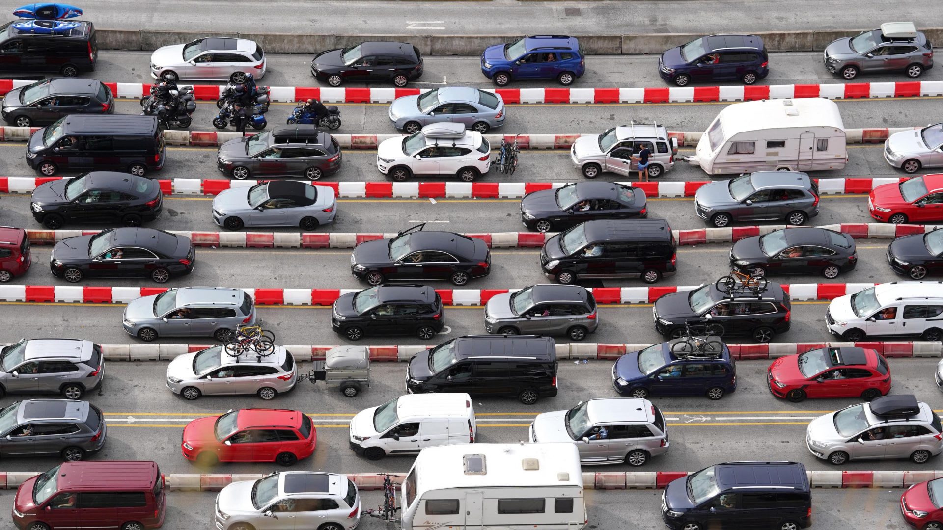 Cars queuing as Dover travel chaos continues