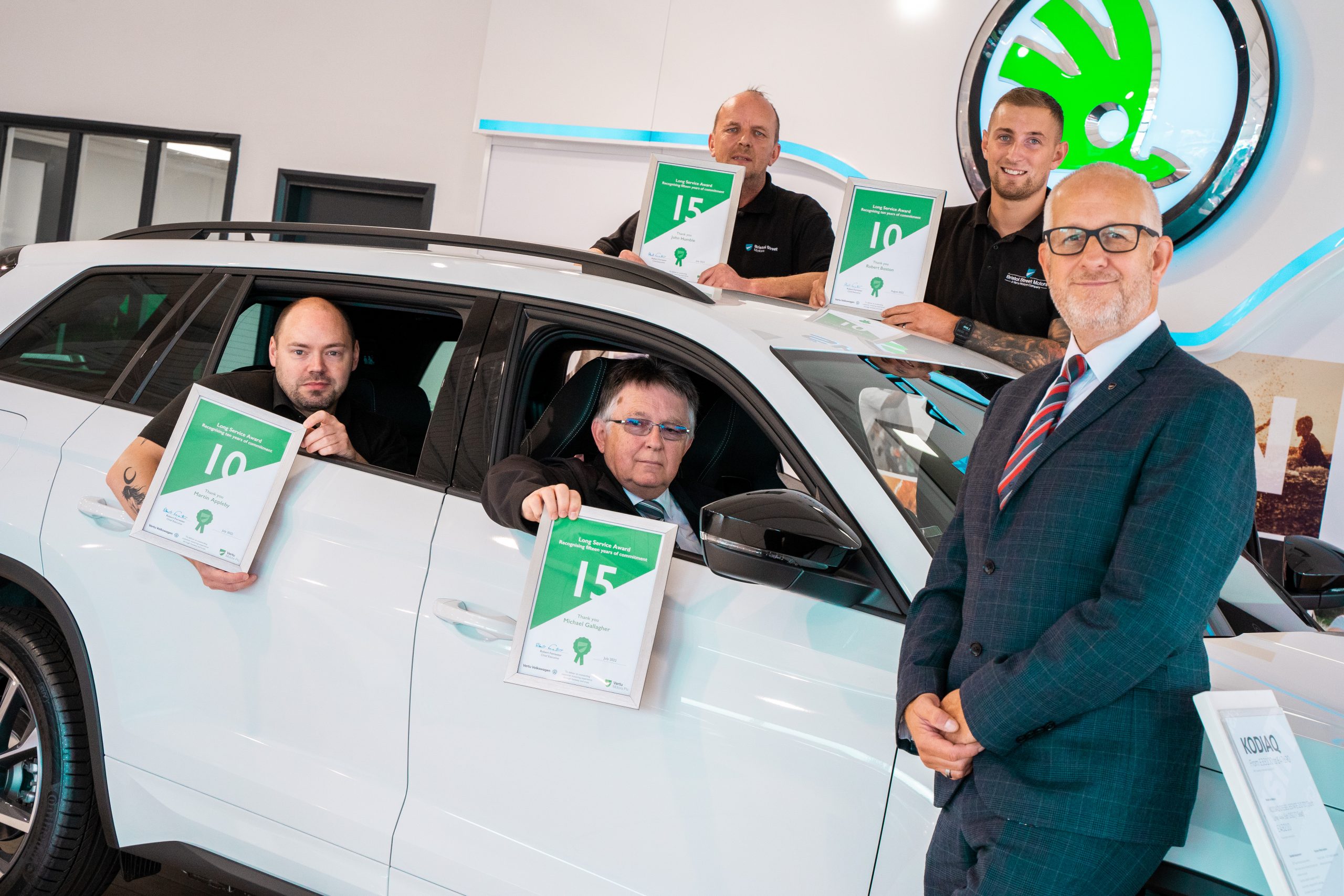 Darlington Skoda dealership honours longserving members of staff with