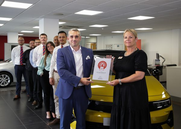Drive Bury St Edmunds celebrates winning Vauxhall award for customer