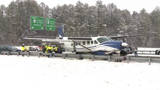 Plane lands on road in US