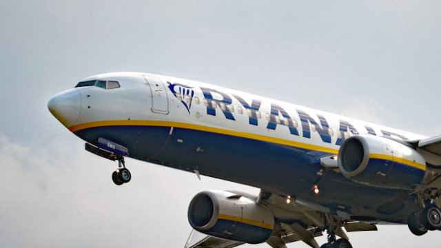 A Ryanair plane, via PA