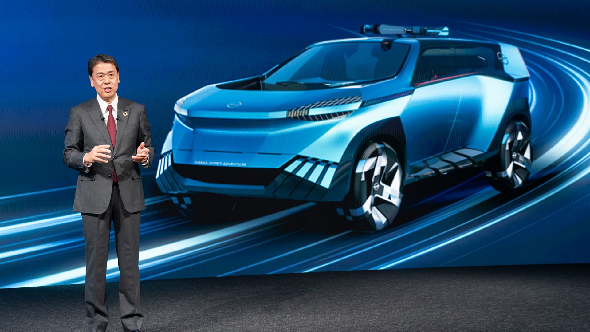 Makoto Uchida, Nissan's president and CEO, unveils the Nissan Arc Business Plan, 25 March 2024