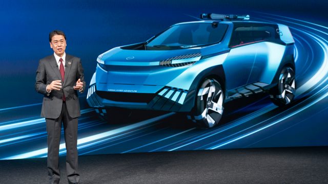Makoto Uchida, Nissan's president and CEO, unveils the Nissan Arc Business Plan, 25 March 2024