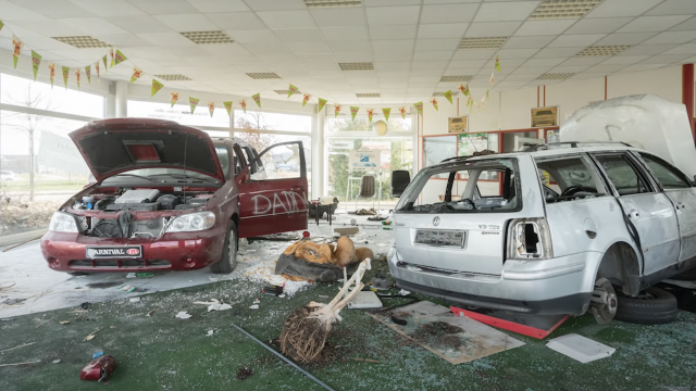 Abandoned car dealership