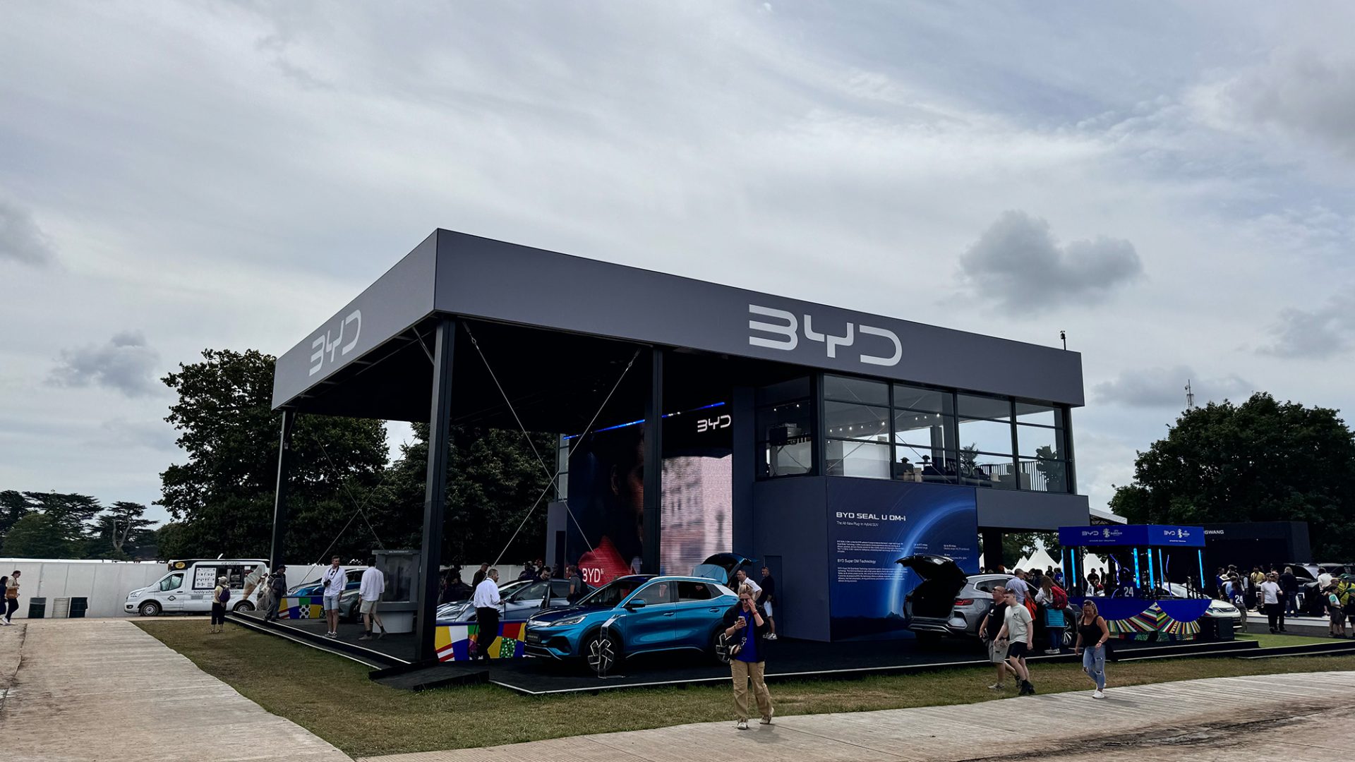 BYD stand at the 2024 Festival of Speed, from Batch's column in CD 197