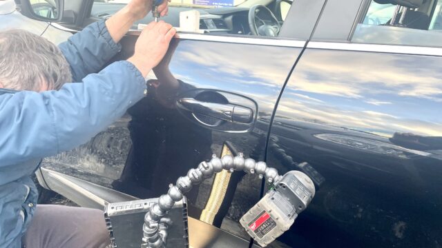 Panel dents on a used car