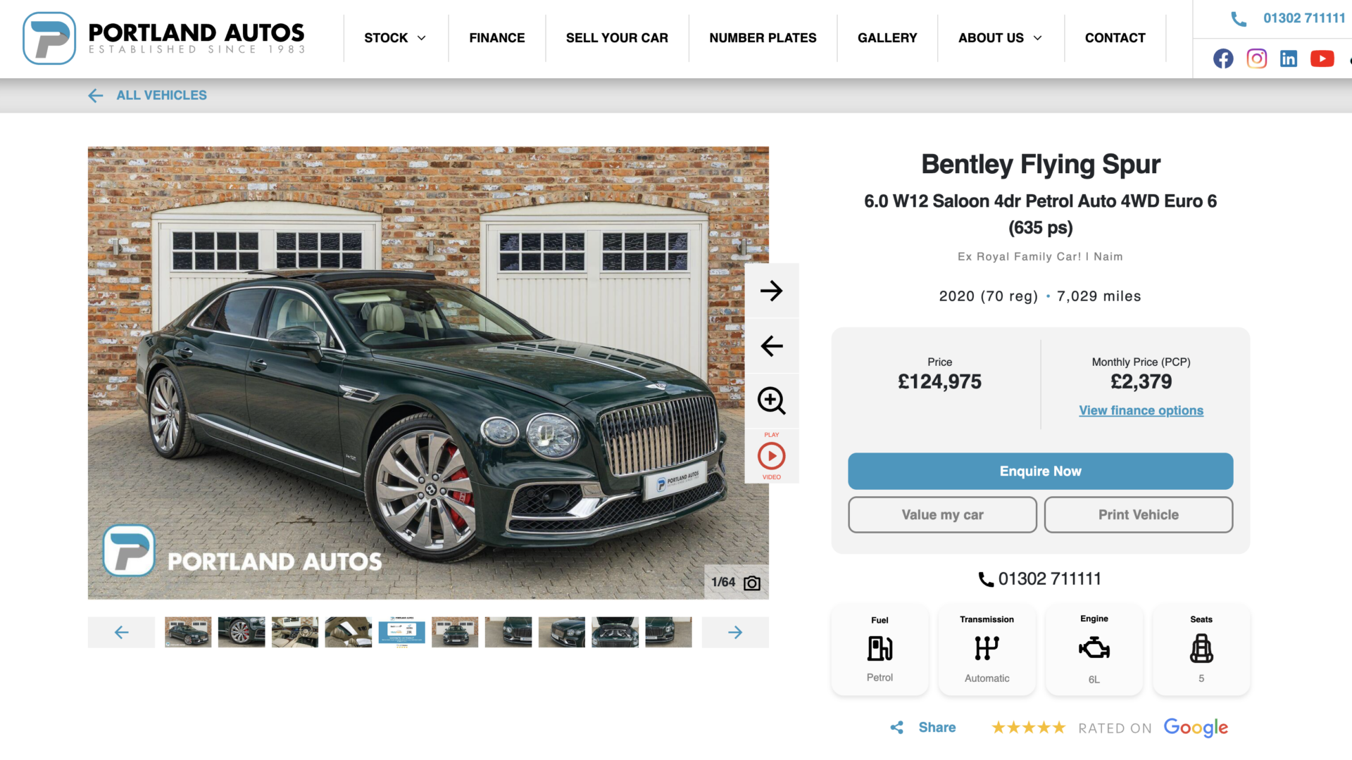 Andrew's Bentley Flying Spur goes up for sale with Yorkshire car dealer
